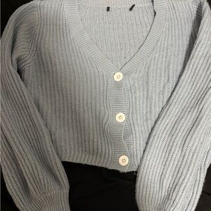 Women's Light Blue Cardigan Sweater